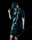 ストレッチナイロン ショートパンツ Turf & Surf mastermind JAPAN マスターマインド・ジャパン SS25 Skull Logo ブラック | ゴルフ