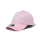 Youth 9TWENTY ウォッシュドコットン ニューヨーク・ヤンキース ピンク × ホワイト ハンドウォッシャブル