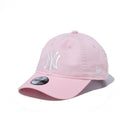 Youth 9TWENTY ウォッシュドコットン ニューヨーク・ヤンキース ピンク × ホワイト ハンドウォッシャブル