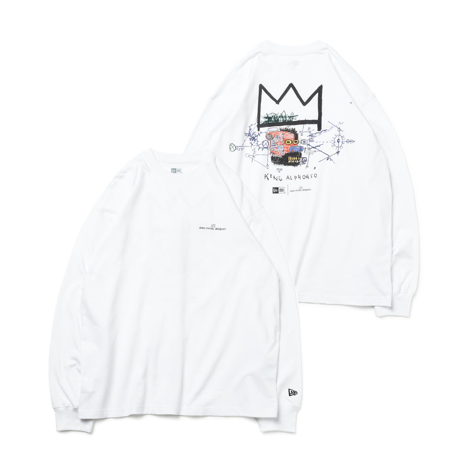 長袖 オーバーサイズド コットン Tシャツ JEAN MICHEL BASQUIAT ジャン=ミシェル・バスキア ホワイト