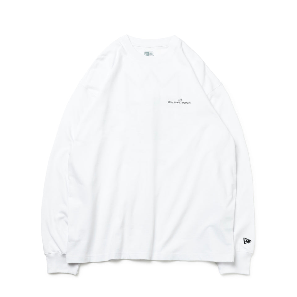 長袖 オーバーサイズド コットン Tシャツ JEAN MICHEL BASQUIAT ジャン=ミシェル・バスキア ホワイト