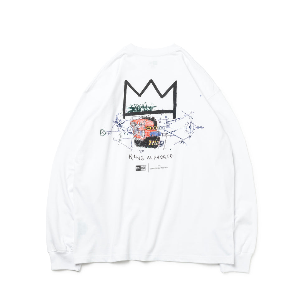 長袖 オーバーサイズド コットン Tシャツ JEAN MICHEL BASQUIAT ジャン=ミシェル・バスキア ホワイト