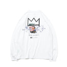 長袖 オーバーサイズド コットン Tシャツ JEAN MICHEL BASQUIAT ジャン=ミシェル・バスキア ホワイト