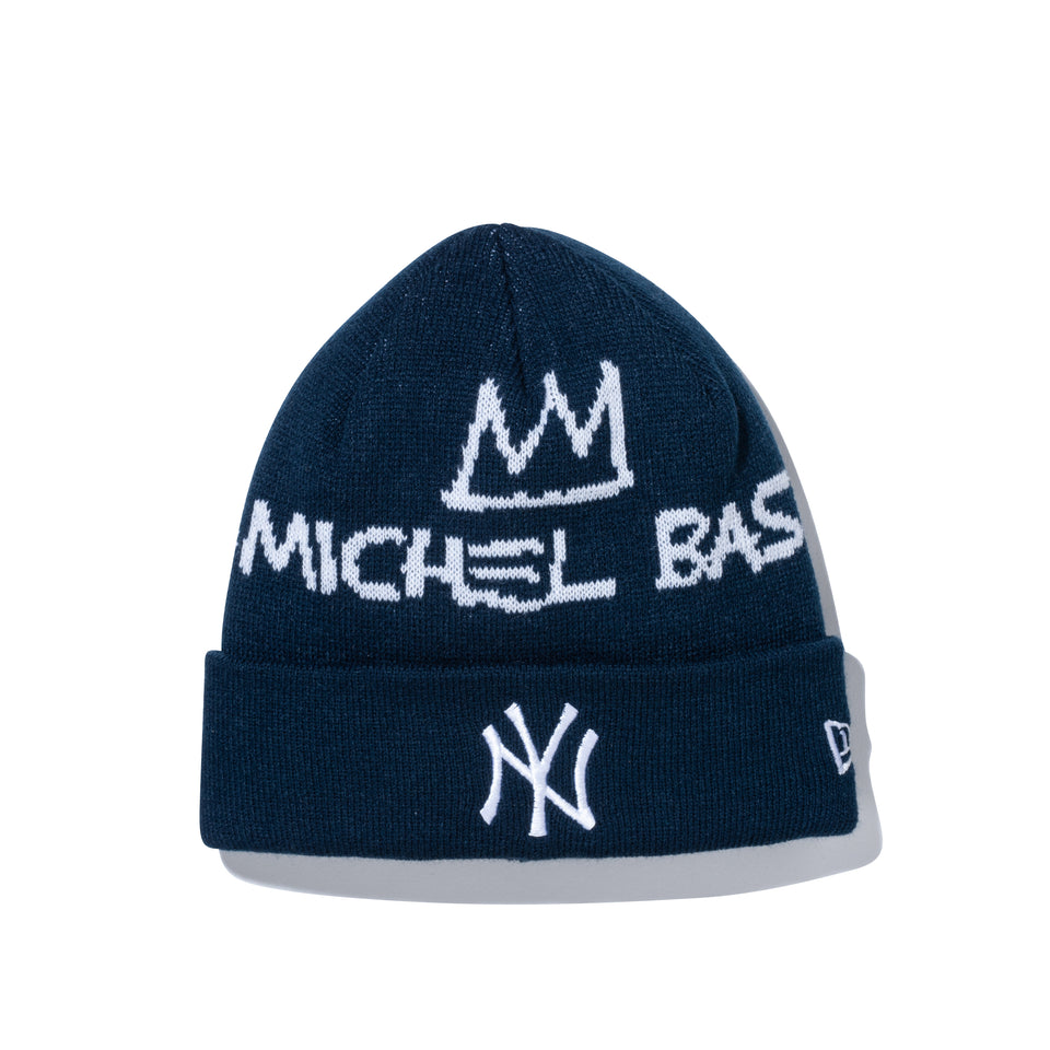 ベーシック カフニット JEAN MICHEL BASQUIAT ジャン=ミシェル・バスキア ニューヨーク・ヤンキース ネイビー
