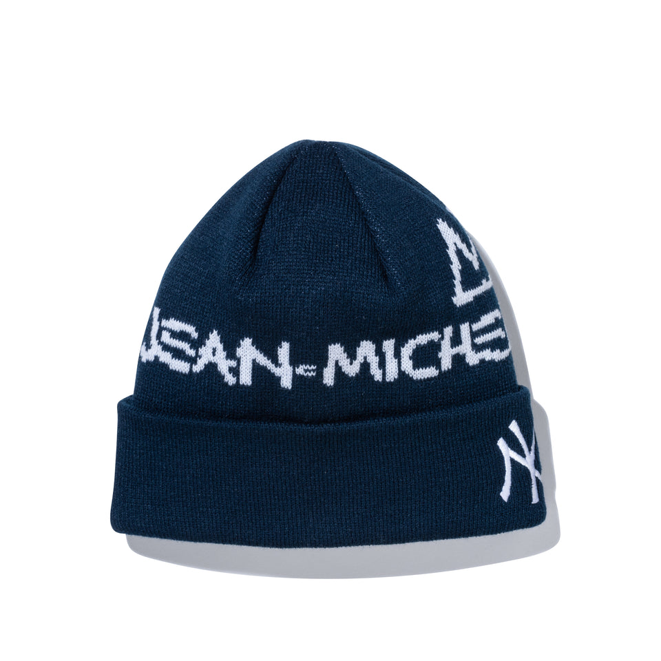 ベーシック カフニット JEAN MICHEL BASQUIAT ジャン=ミシェル・バスキア ニューヨーク・ヤンキース ネイビー