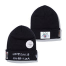 ベーシック カフニット JEAN MICHEL BASQUIAT ジャン=ミシェル・バスキア LOVE IS A LIE LOVER=LIAR ブラック
