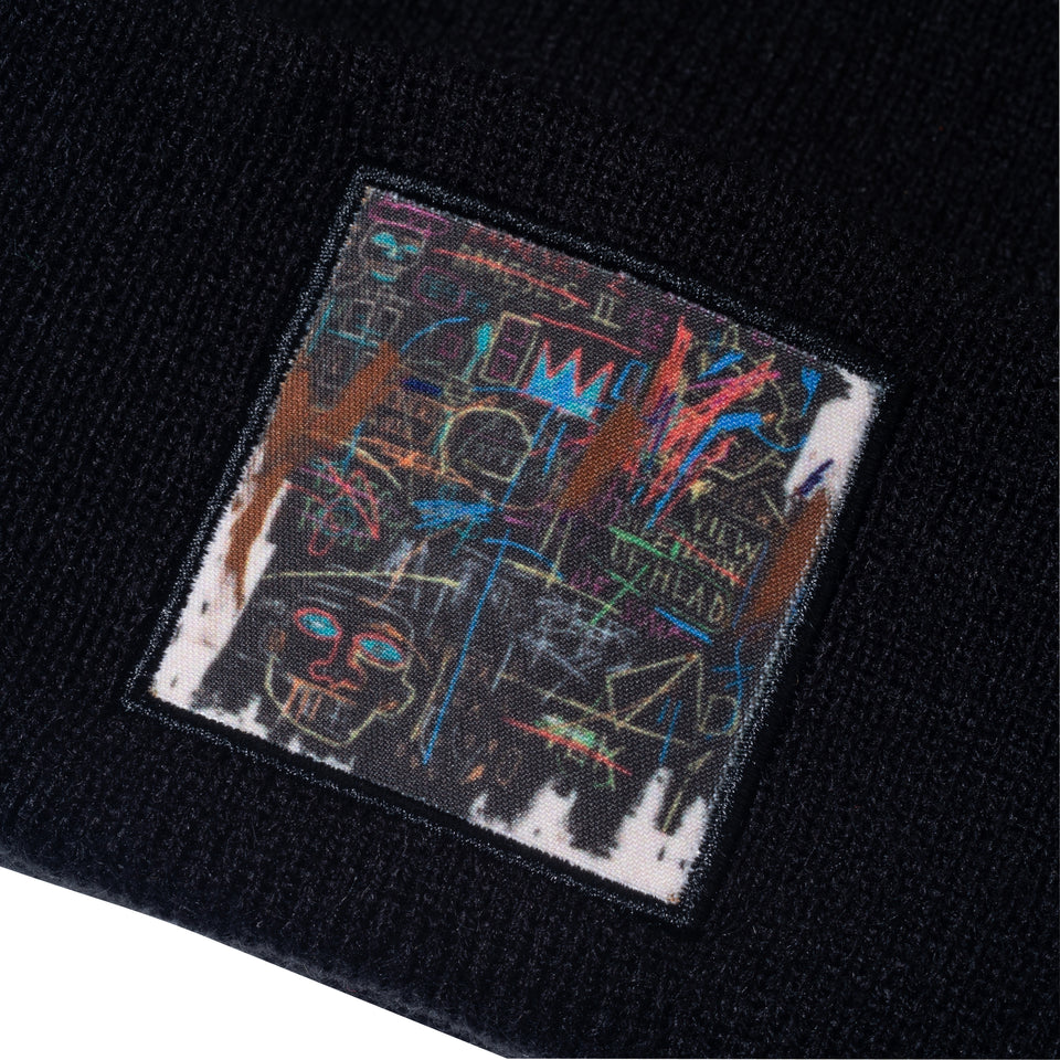 ベーシック カフニット JEAN MICHEL BASQUIAT ジャン=ミシェル・バスキア LOVE IS A LIE LOVER=LIAR ブラック