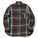長袖 タータンチェックシャツ BLACK LABEL FW23 オリーブチェック