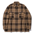 長袖 マルチチェックシャツ BLACK LABEL FW23 カーキ