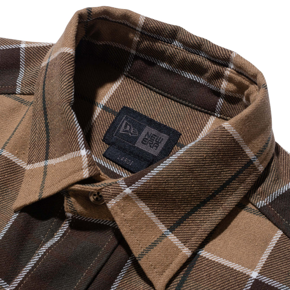 長袖 マルチチェックシャツ BLACK LABEL FW23 カーキ