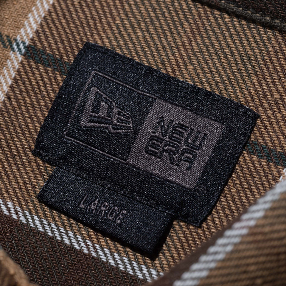 長袖 マルチチェックシャツ BLACK LABEL FW23 カーキ