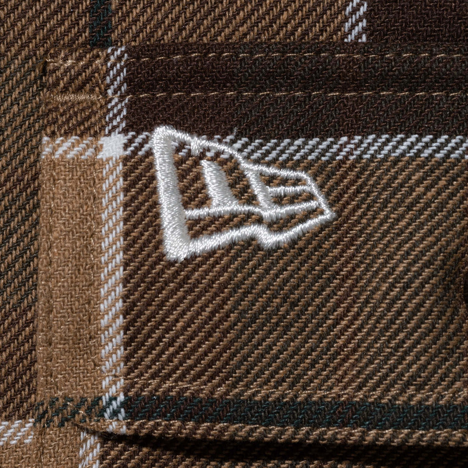 長袖 マルチチェックシャツ BLACK LABEL FW23 カーキ