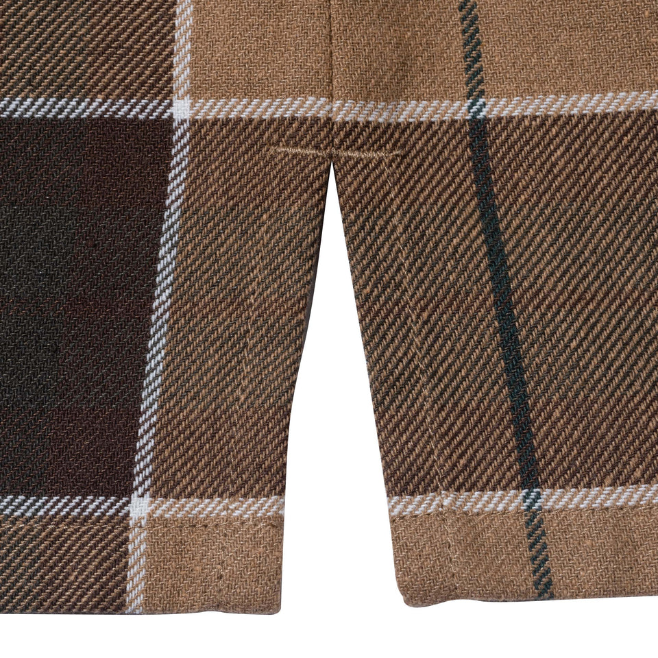 長袖 マルチチェックシャツ BLACK LABEL FW23 カーキ