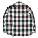 長袖 フランネルチェックシャツ BLACK LABEL FW23 ダークグリーンチェック