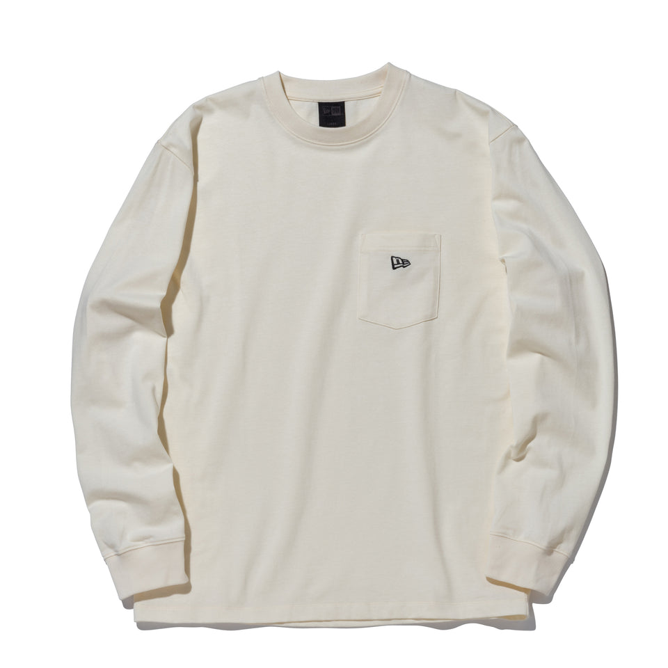 長袖 ポケット Tシャツ BLACK LABEL FW23 フラッグロゴ オフホワイト