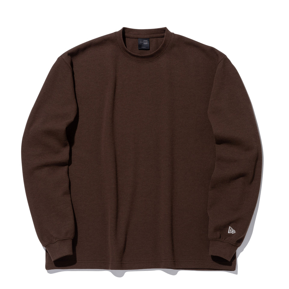 長袖 オーバーサイズド ワッフルTシャツ BLACK LABEL FW23 ウォルナット