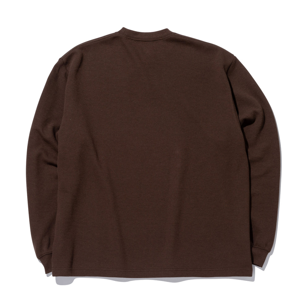 長袖 オーバーサイズド ワッフルTシャツ BLACK LABEL FW23 ウォルナット