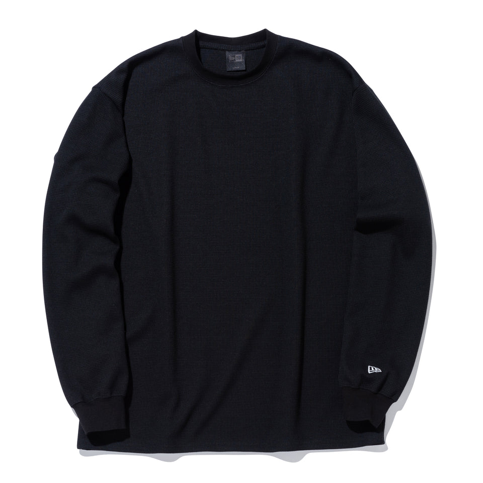 長袖 オーバーサイズド ワッフルTシャツ BLACK LABEL FW23 ブラック