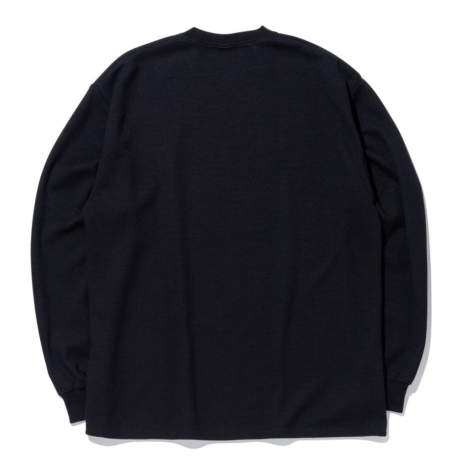 長袖 オーバーサイズド ワッフルTシャツ BLACK LABEL FW23 ブラック