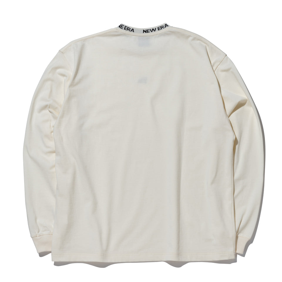 長袖 オーバーサイズド Tシャツ BLACK LABEL FW23 ジャカードロゴ オフホワイト