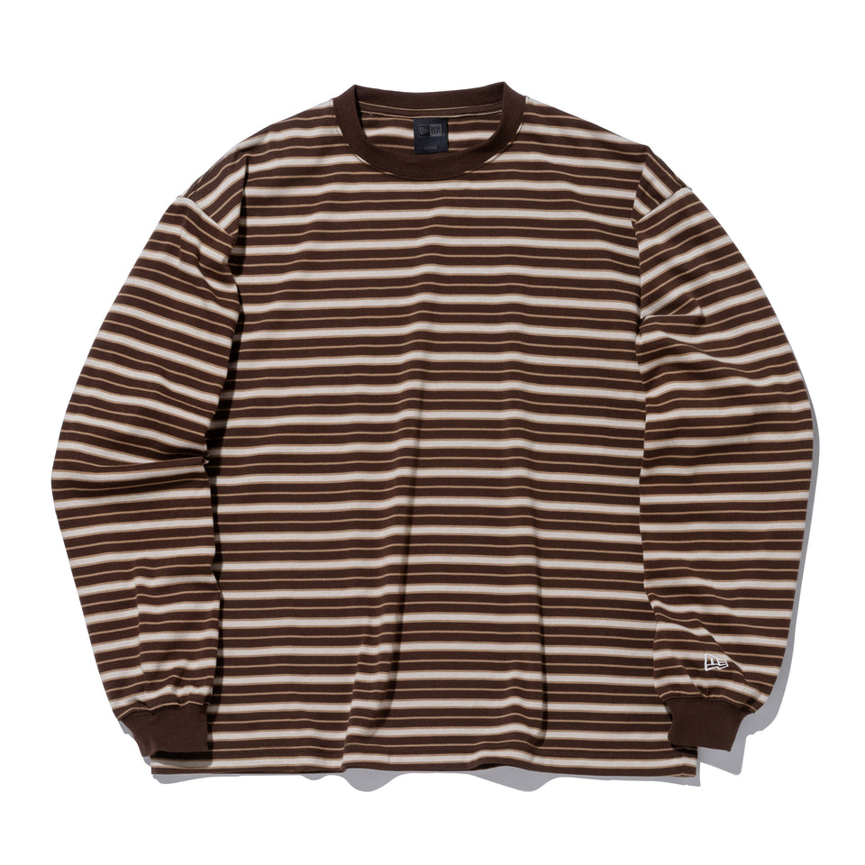 長袖 オーバーサイズド ボーダーTシャツ BLACK LABEL FW23 ウォルナット