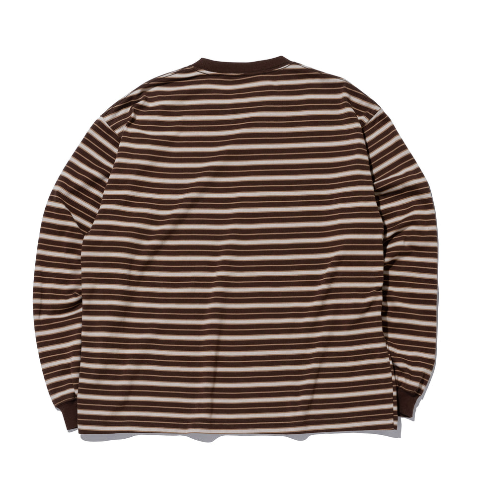 長袖 オーバーサイズド ボーダーTシャツ BLACK LABEL FW23 ウォルナット
