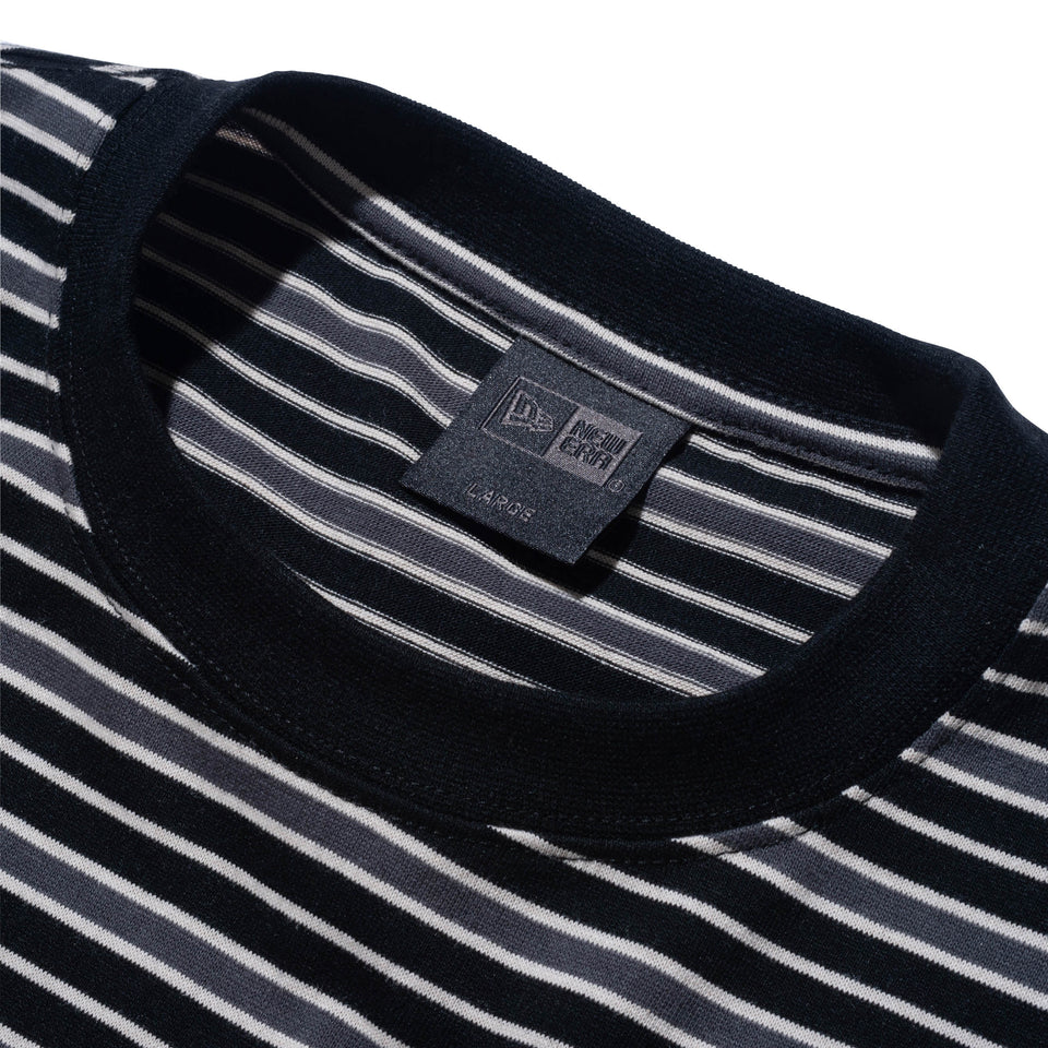 長袖 オーバーサイズド ボーダーTシャツ BLACK LABEL FW23 ブラック