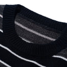 ボーダー クルーネックニット BLACK LABEL FW23 ブラック