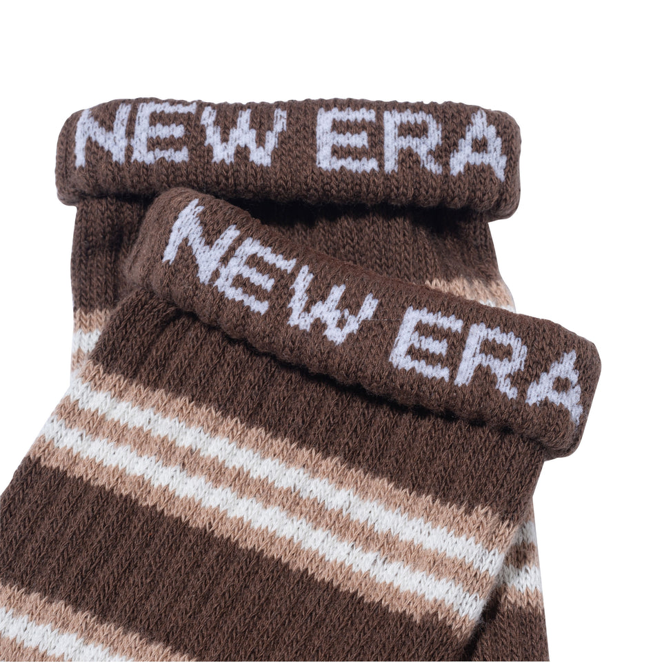 ソックス クルー 2ペア BLACK LABEL FW23 ブラウンボーダー / ブラックボーダー