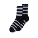 ソックス クルー 2ペア BLACK LABEL FW23 ブラウンボーダー / ブラックボーダー