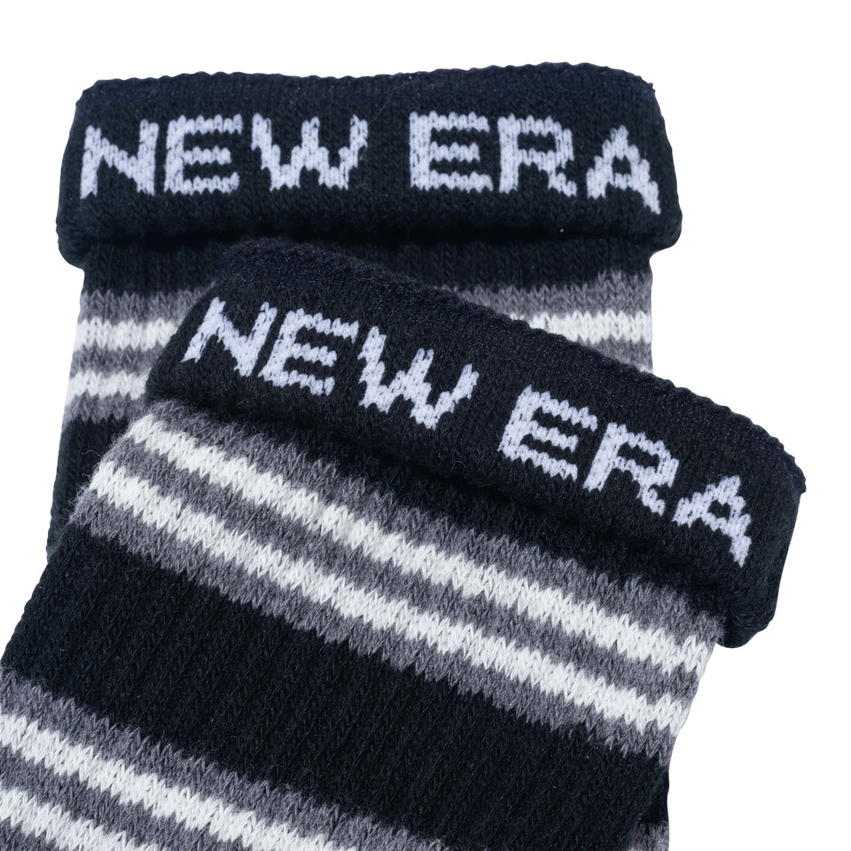 ソックス クルー 2ペア BLACK LABEL FW23 ブラウンボーダー / ブラックボーダー