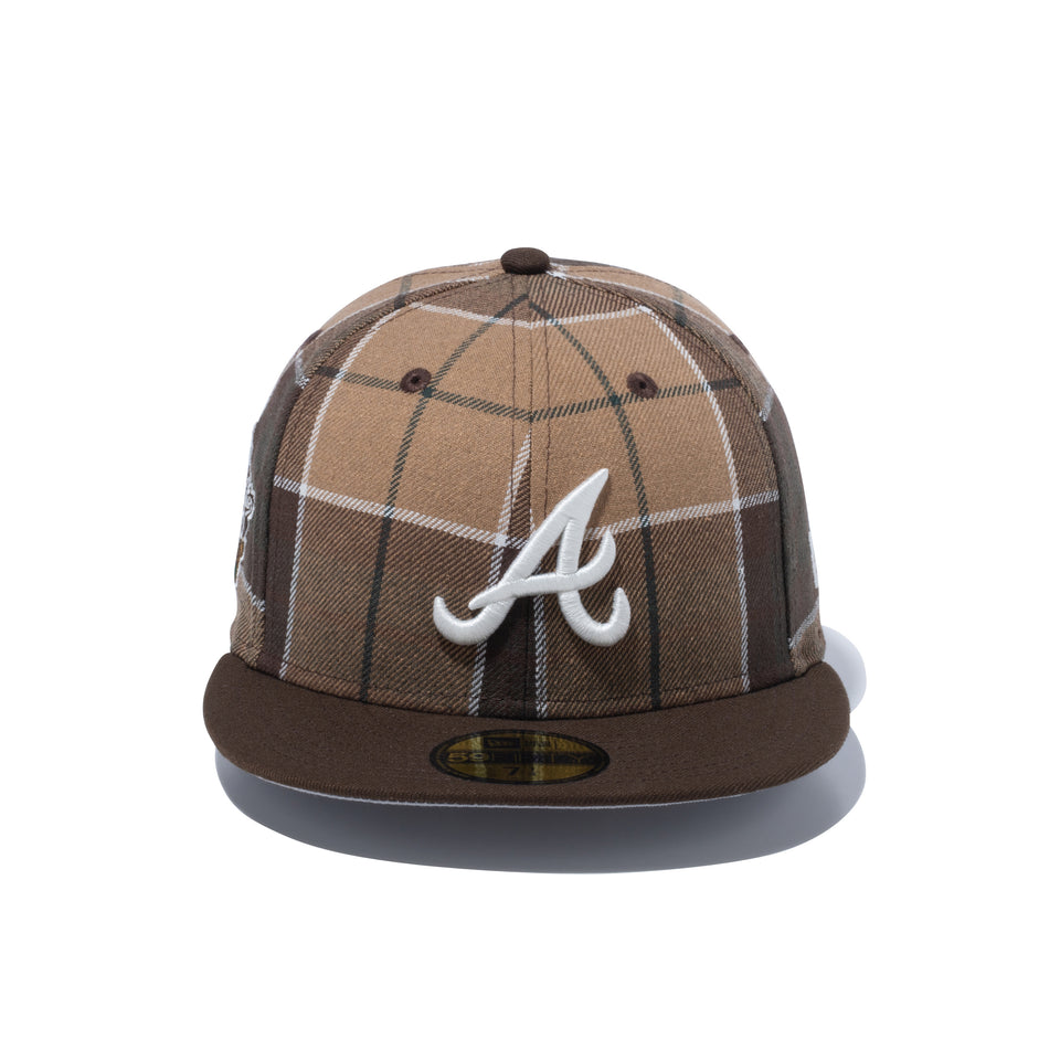 59FIFTY BLACK LABEL FW23 アトランタ・ブレーブス マルチチェック カーキ