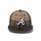 59FIFTY BLACK LABEL FW23 アトランタ・ブレーブス マルチチェック カーキ