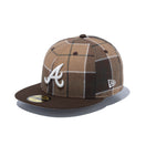59FIFTY BLACK LABEL FW23 アトランタ・ブレーブス マルチチェック カーキ