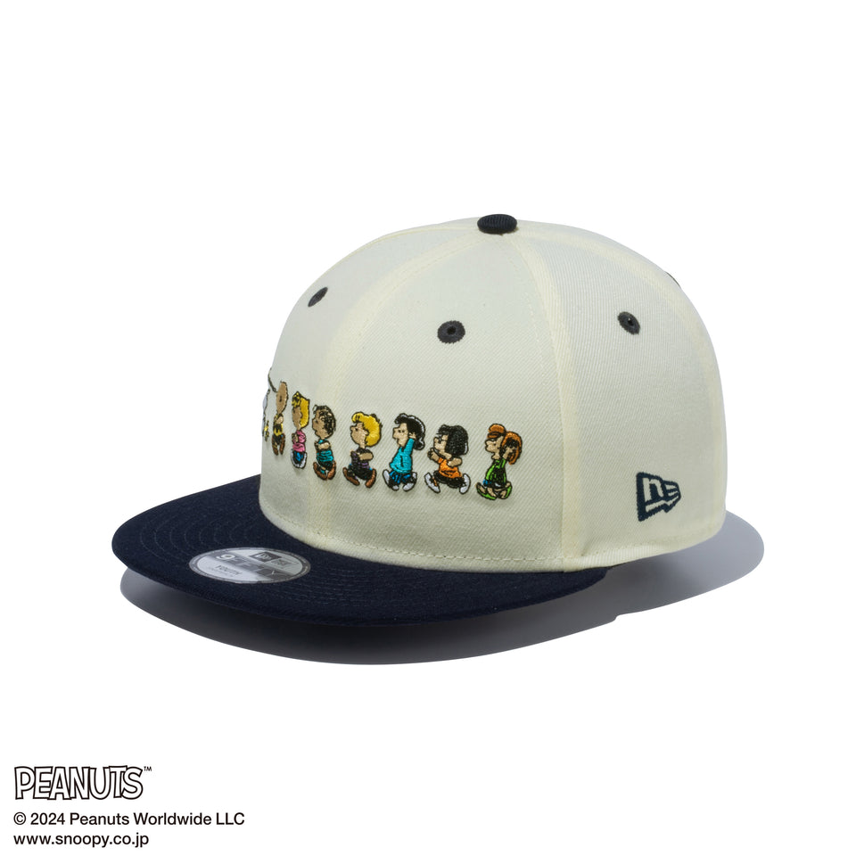 Youth 9FIFTY PEANUTS ピーナッツ フレンズ クロームホワイト ネイビーバイザー