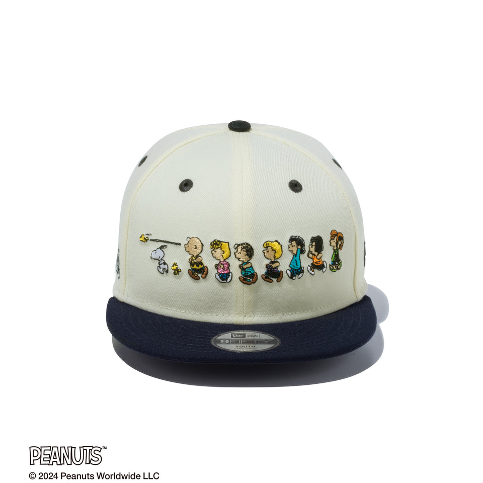 Youth 9FIFTY PEANUTS ピーナッツ フレンズ クロームホワイト ネイビーバイザー