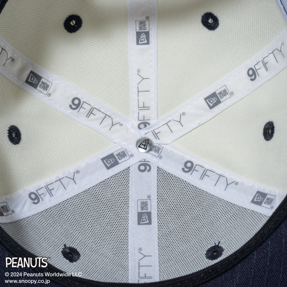 Youth 9FIFTY PEANUTS ピーナッツ フレンズ クロームホワイト ネイビーバイザー