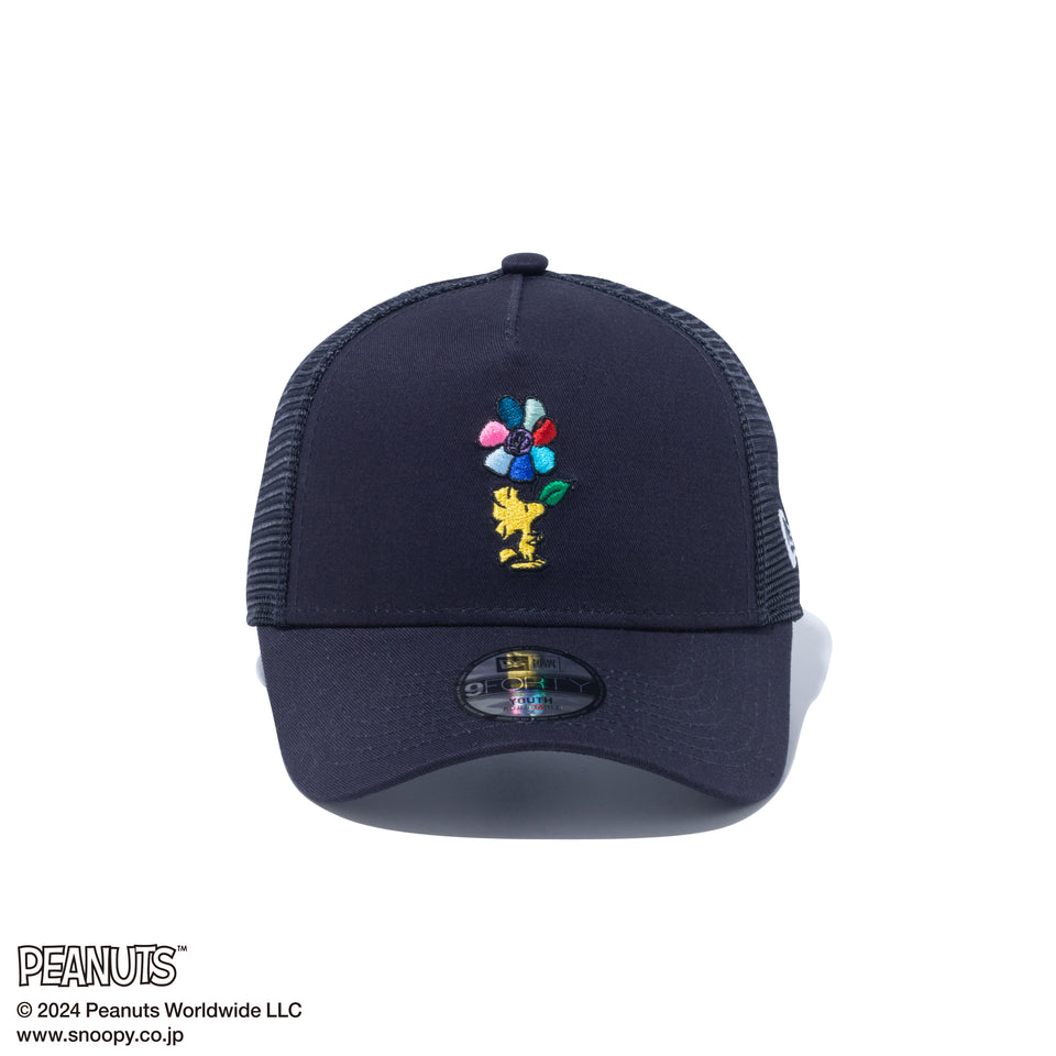 Youth 9FORTY A-Frame トラッカー PEANUTS ピーナッツ ウッドストック ネイビー
