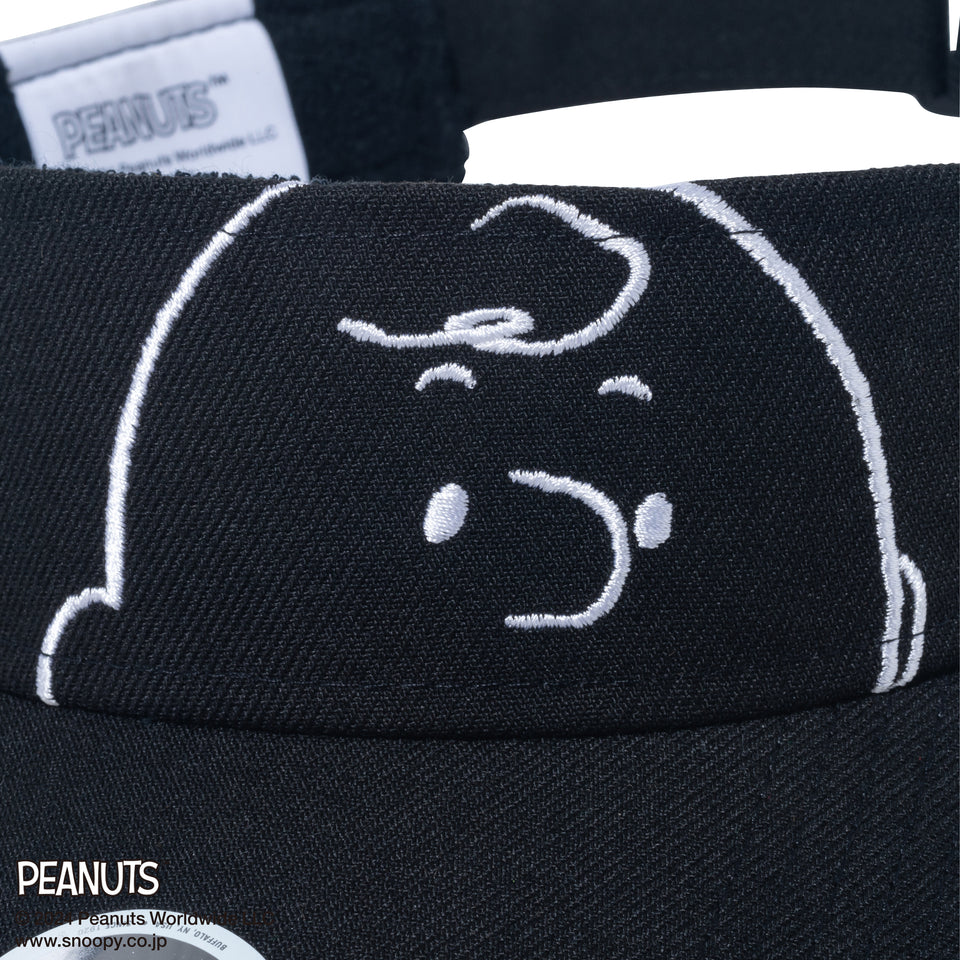 【ゴルフ】サンバイザー ロングバイザー PEANUTS ピーナッツ ブラック