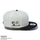 【ゴルフ】9FIFTY PEANUTS ピーナッツ クロームホワイト ブラックバイザー