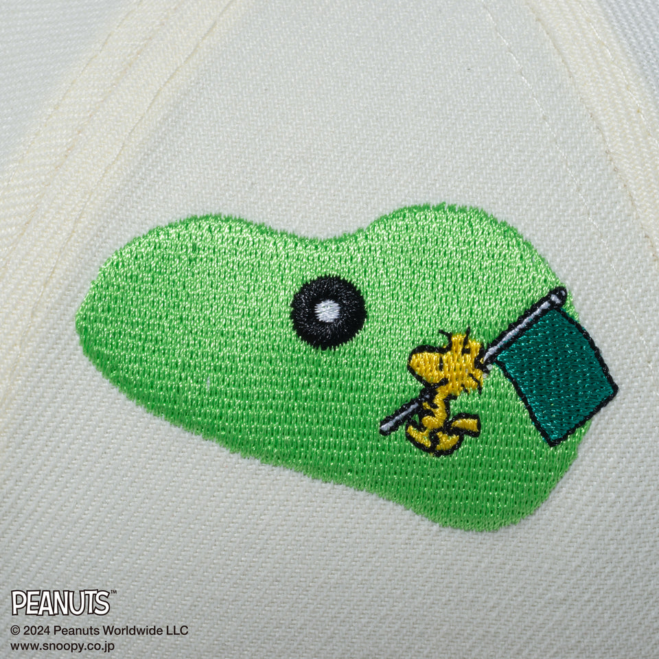 【ゴルフ】9FIFTY PEANUTS ピーナッツ クロームホワイト ブラックバイザー