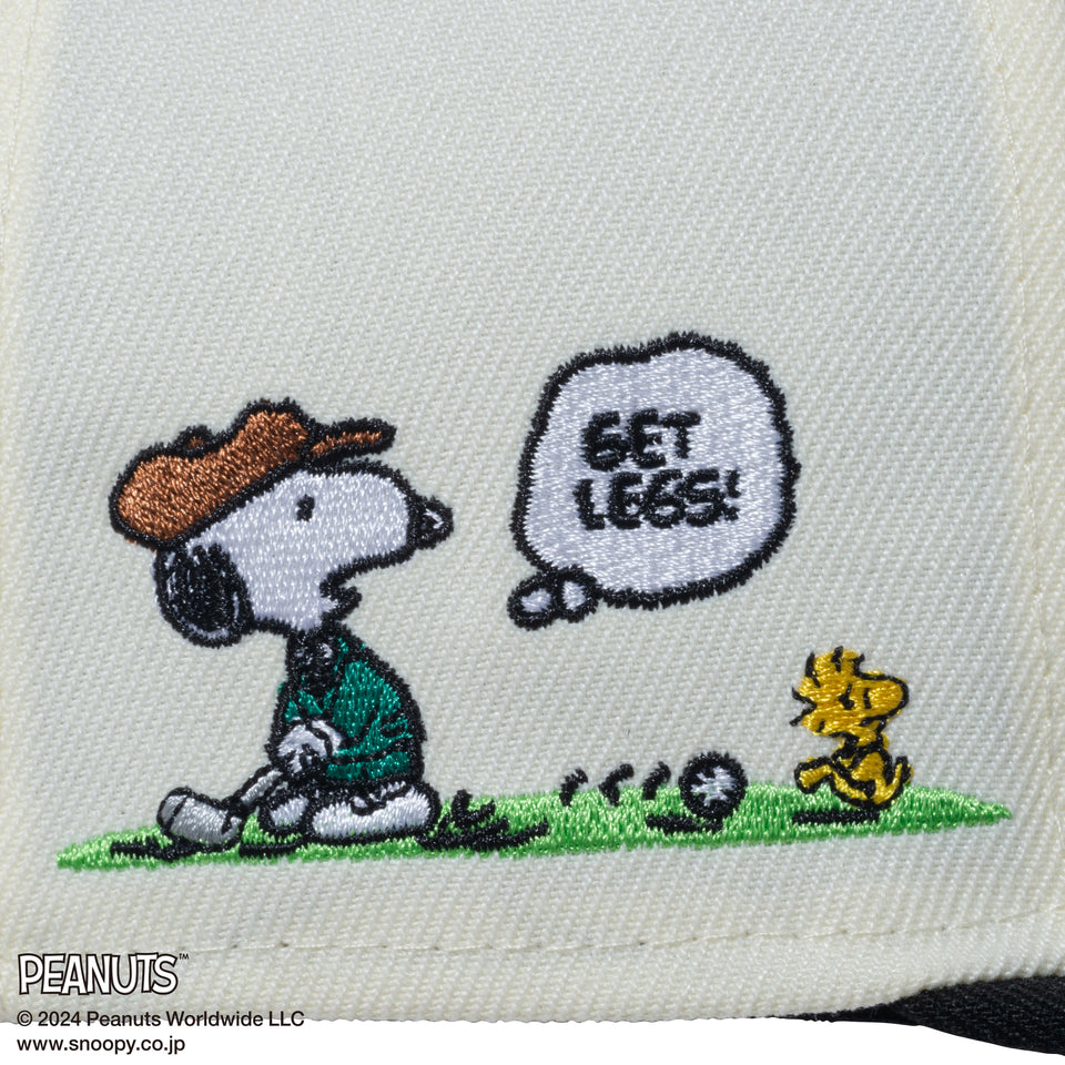 【ゴルフ】9FIFTY PEANUTS ピーナッツ クロームホワイト ブラックバイザー