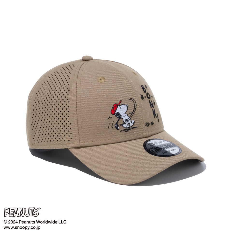 【ゴルフ】9FORTY PEANUTS ピーナッツ レーザーパフォーテッド ブリティッシュカーキ