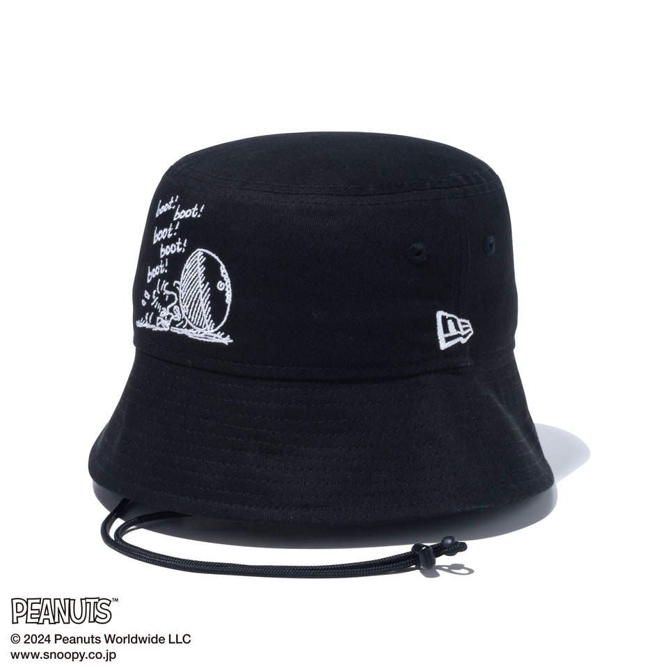 バケット01 セーラーブリム Sailor Brim PEANUTS ピーナッツ ウッドストック ラグビー ブラック