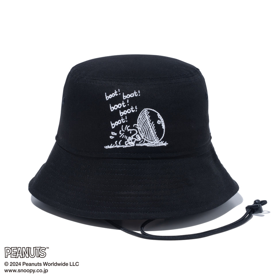 バケット01 セーラーブリム Sailor Brim PEANUTS ピーナッツ ウッドストック ラグビー ブラック