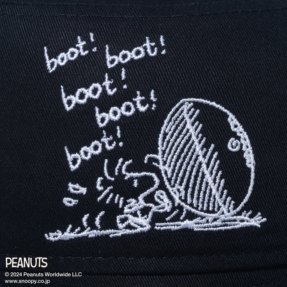 バケット01 セーラーブリム Sailor Brim PEANUTS ピーナッツ ウッドストック ラグビー ブラック