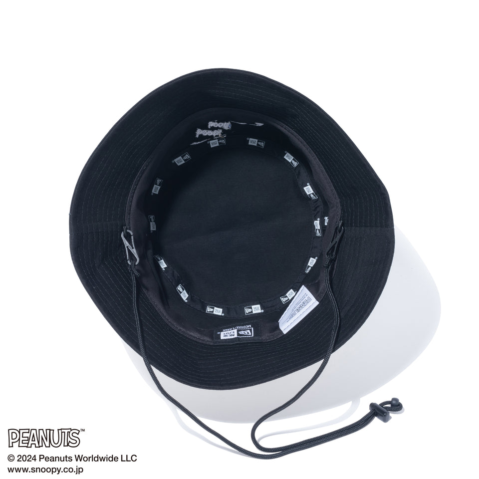 バケット01 セーラーブリム Sailor Brim PEANUTS ピーナッツ ウッドストック ラグビー ブラック