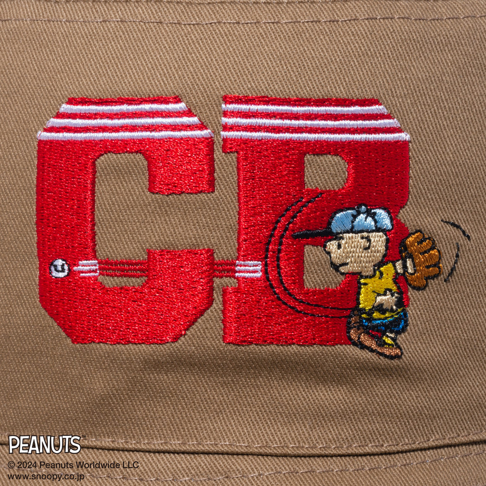 バケット01 リバーシブル PEANUTS ピーナッツ チャーリー・ブラウン カーキ