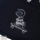 ベーシック カフニット PEANUTS ピーナッツ チャーリー・ブラウン スケートボード ブラック
