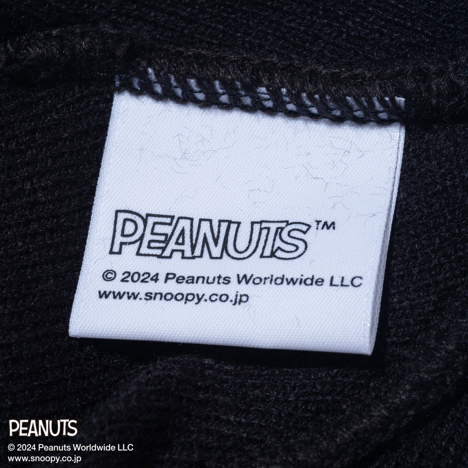 ベーシック カフニット PEANUTS ピーナッツ チャーリー・ブラウン スケートボード ブラック